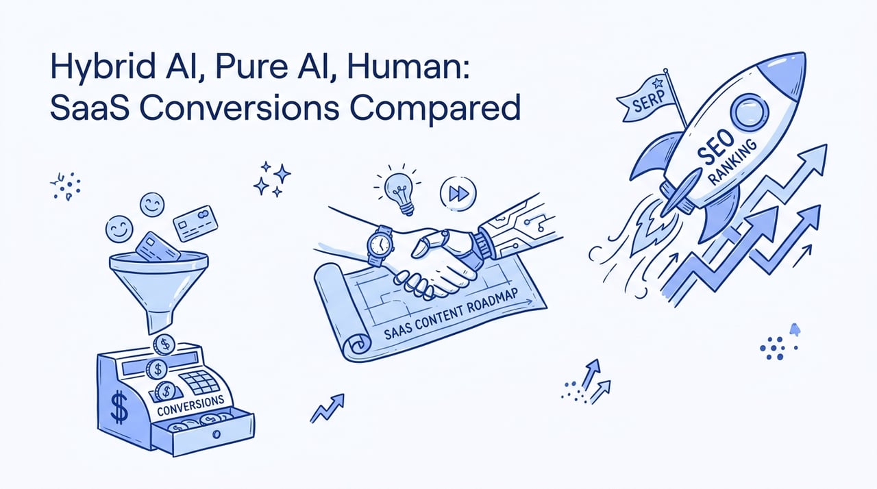 Case Study: Hybrid AI vs. Pure AI vs. Human Content—Which Converts Best for High-Ticket SaaS?