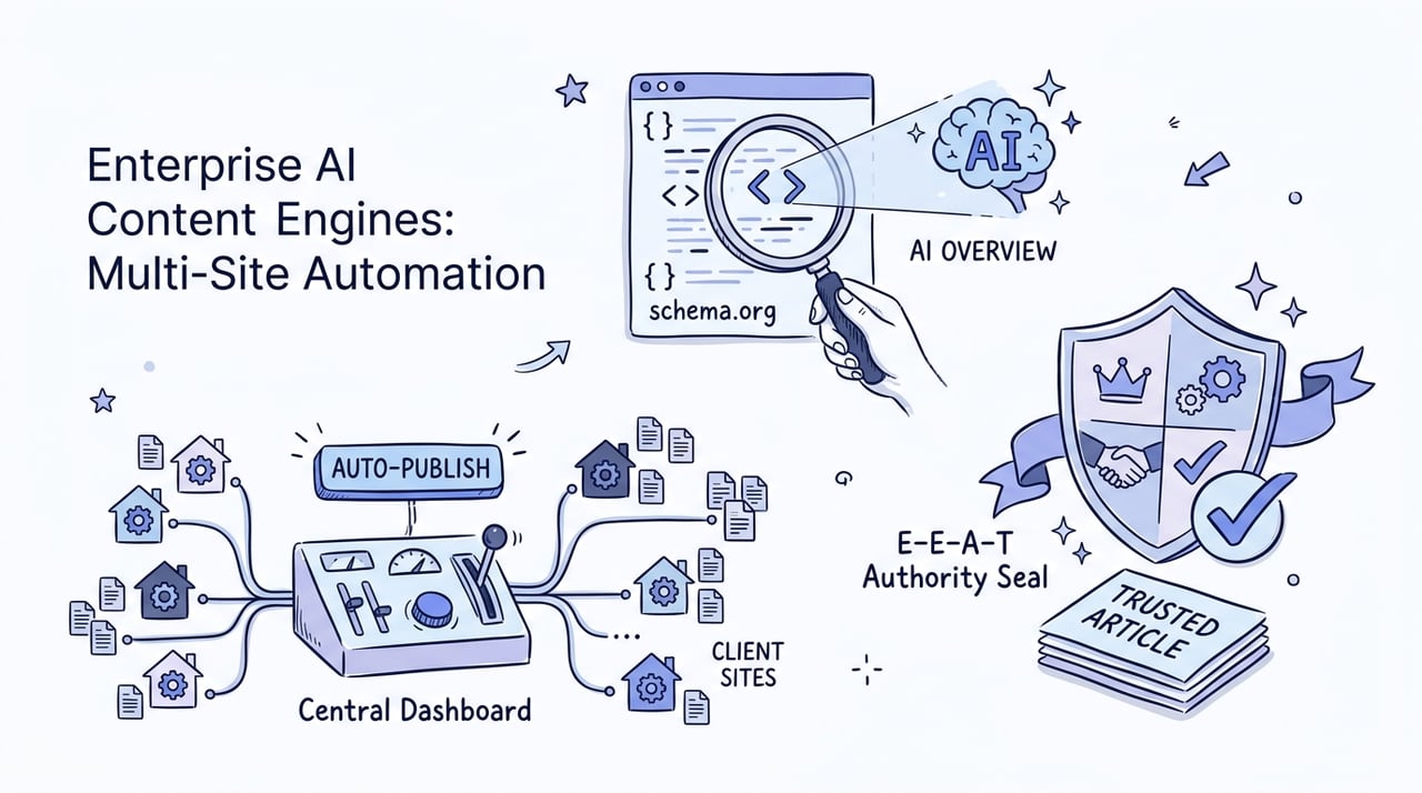 Enterprise AI Content Engines: Managing Auto-Publishing for 50+ Client Sites from One Dashboard