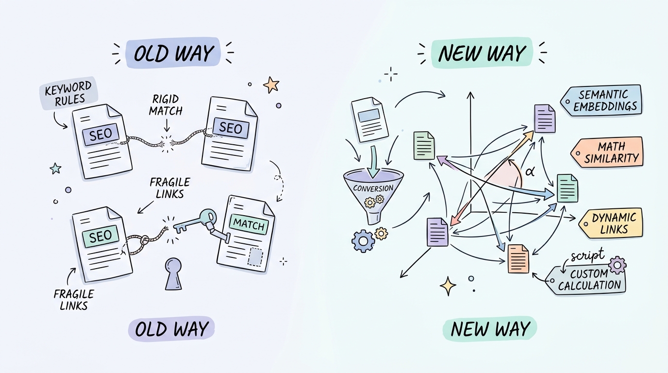 Ditching Keywords: Automating Internal Links via Semantic Embeddings