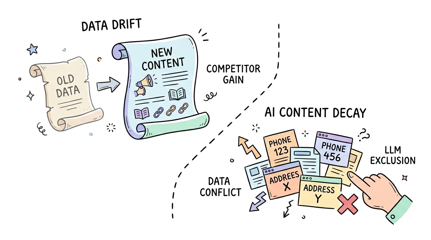The New Reality of Search: Traditional Drift vs. AI Content Decay