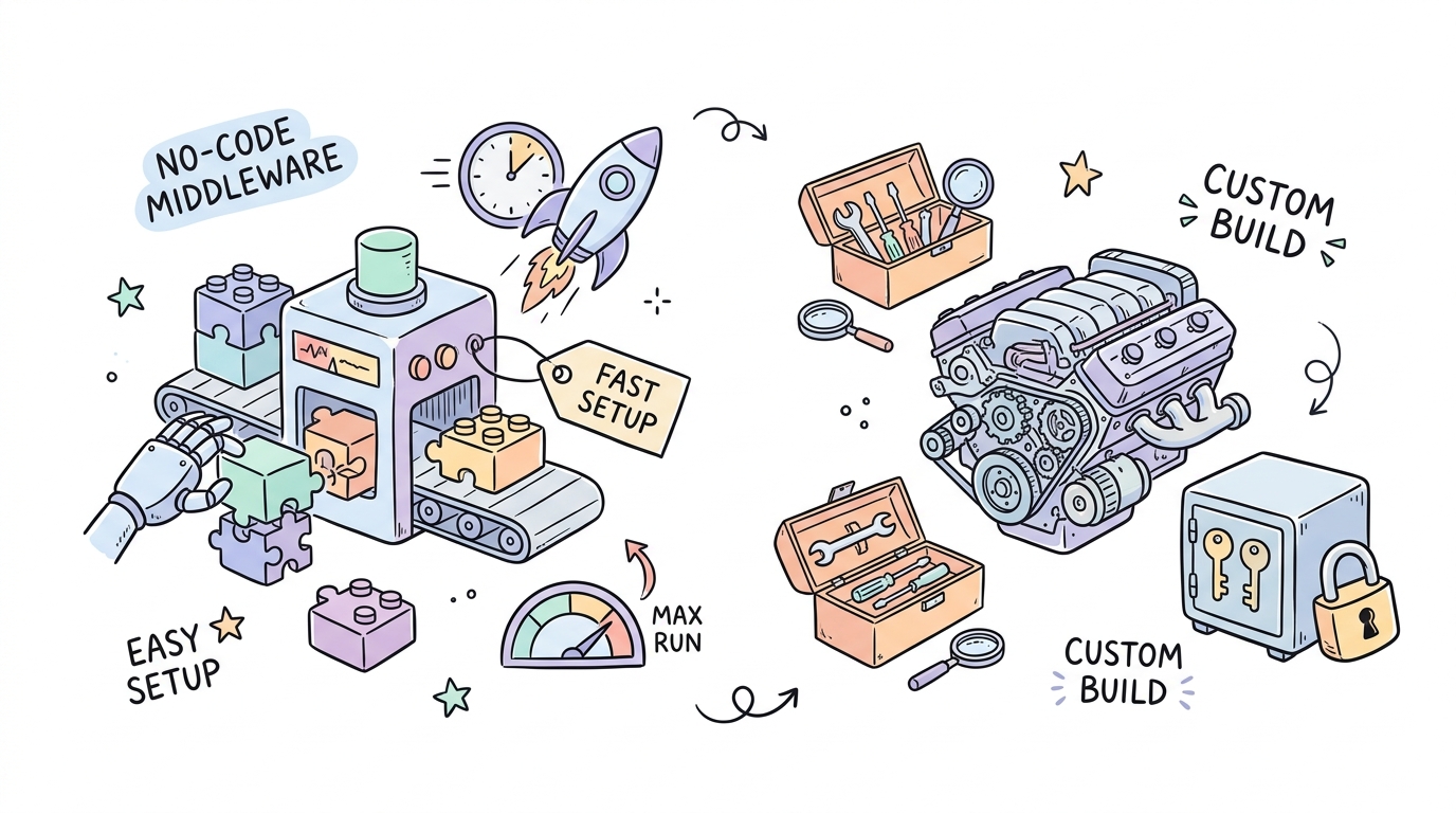 Architectural Battle: Secure Serverless Proxy vs. No-Code Middleware
