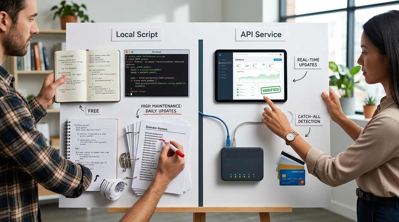When to Use a Custom Script vs. a Paid API